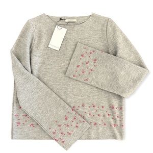 Zara Pearl Embellished Sweater NWT